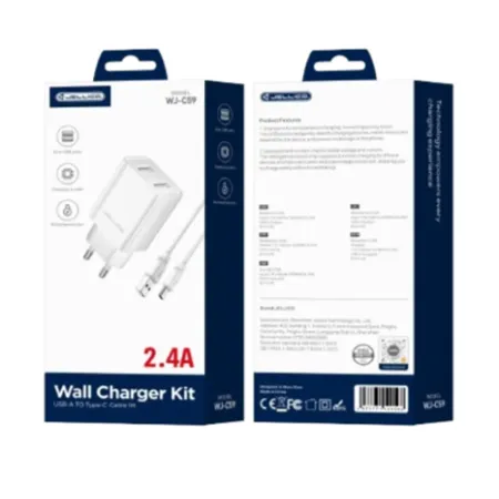 Încărcător retea WJ-C59 2.4A 12W 2xUSB + kabel USB-C